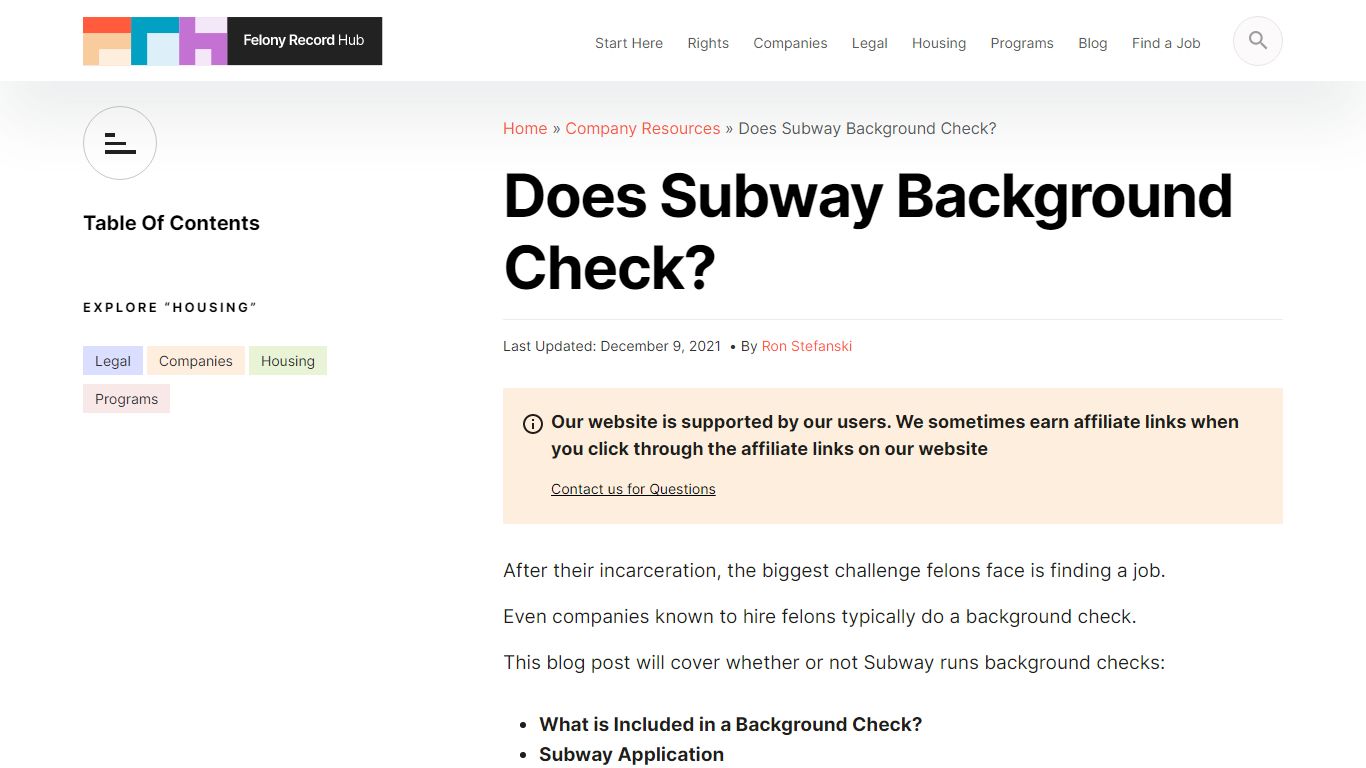 Does Subway Background Check? | Felony Record Hub